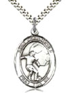 Soccer Sterling Silver Sports Medal - St. Christopher