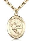 Gold Filled Doube Rimmed Hockey Sports Medal