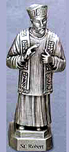 St Robert Pewter Statue