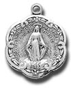 .625 Inch Sterling Silver Mother Mary Medal