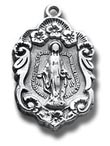 .75 Inch Sterling Silver Mother Mary Medal