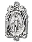 Mother Mary and Angels Sterling Silver Miraculous Medal