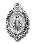 .75 Inch Silver Scroll Miraculous Medal
