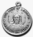 Our Lady of Loretto/Flight Sterling Silver Medal