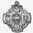 4 Way Large Round Sterling Silver Medal