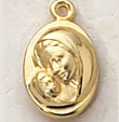 Madonna and Child 22KT Gold Filled Charm Medal