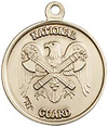 Round National Guard St Christopher Medal