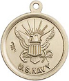 Round Sterling Silver Navy & St Michael Medal
