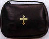 Black Leather Rosary Case/Burse with Cord