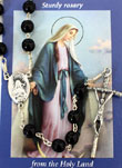 Our Lady of Grace Black Bead Rosary