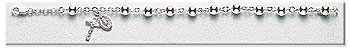 6 mm Round Sterling Silver Bead Bracelet