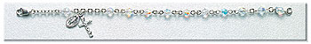 5 mm Sterling Silver Aurora Borealis Bracelet