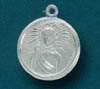 Scapular Vintage Sterling Silver Round Medal
