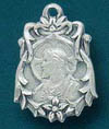 Ornate Scapular Vintage Sterling Silver Medal