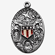 Military 3-Way Sterling Silver Medal