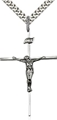 Basic Sterling Crucifix on chain - 1.5 inch