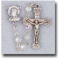5 mm Tin Cut Crystal Beads-Crystal Aurora Borealis Rosary