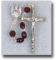 Oval Maroon Rosary