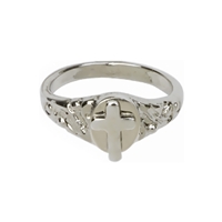 Small Sterling Silver Cross Ring