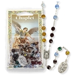 St Michael Multi-Color Chaplet with Prayer Card
