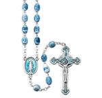 Light Blue Imitation Stone Beads Rosary