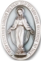 Mother Mary Light Blue & Silver Visor Clip