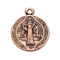 St. Benedict Copper Tint Oxidized Medal