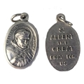 St. Albertus Magnus - Albert the Great Oxidized Oval Medal