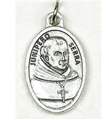 St. Junipero Serra Oxidized Oval Medal