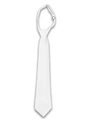 First Communion Tie - White - Hook and Loop