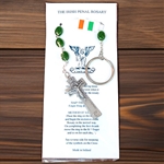 Irish Penal Rosary with Shamrock Green Beads