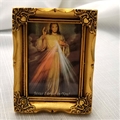 Gold Framed Divine Mercy Image 4.5 inches tall