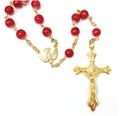 Red and Gold Confirmation Holy Spirit Rosary