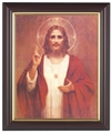 Sacred Heart of Jesus Framed Print, Walnut Frame