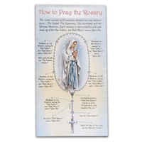 How to Pray the Rosary Four-Fold Card