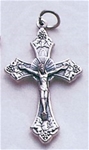 Grapes and Leaves Metal Crucifix - 1.25-Inch