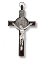 St Benedict Crucifix - Brown Enamel - 3-Inch