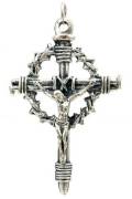 2.25 Inch Crown of Thorns and Nails Crucifix