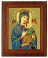 Our Lady of Perpetual Help Framed Print - Walnut Frame