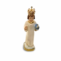 Infant of Prague Statue with Gold Crown - 8-Inch