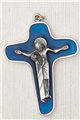 Blue Enamel Pectoral Comfort Cross