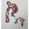 Lady of Grace Wood Rosary with metal Links