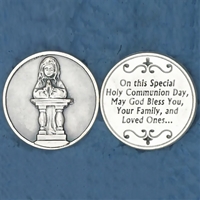Communion Prayer Coin for Girl
