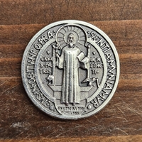 Saint Benedict Medal Silver Pocket Coin