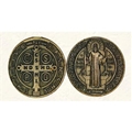 Saint Benedict 1.25" Italian Token - Bronze
