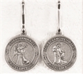 St Francis-Guardian Angel Pet Medal with clasp - 3/4 Inch