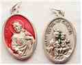 Red Enamel Sacred Heart of Jesus Medal