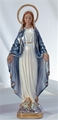Our Lady of Grace Pearlized Plaster Italian Statue - 12-Inch