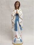 Our Lady of Lourdes Pearlized Plaster Italian Statue - 16-Inch