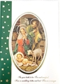 Green Border Nativity Christmas Card - 10-Pack